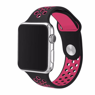 

Apple watch nice Silicone Replacement Sport Band 38mm 42mm For iWatch Series 123 Wrist Bracelet Strap For iWatch Sports