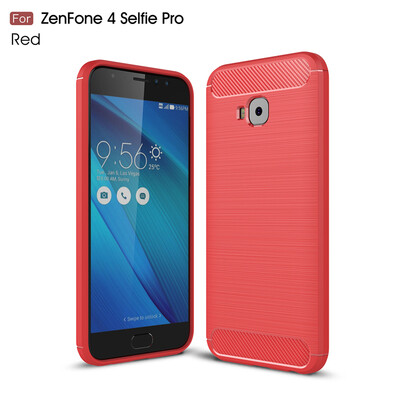 

Goowiiz Phone Case For ASUS ZenFone 4 Selfie Pro ZD552KL Fashion Slim Carbon Fiber TPU Soft Silicone Prevent falling