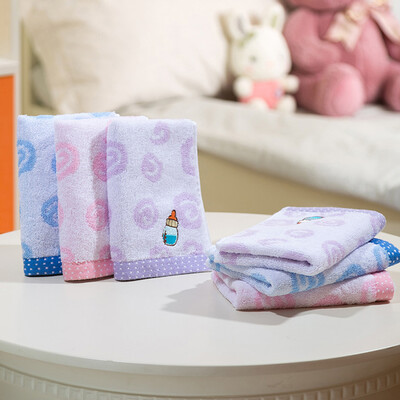

Jie Li Yalan Grace·Orchid cotton childrens towel soft&comfortable strong absorbent small towel cute cartoon sprouting bottle small Q embroidered childrens towel six gift box