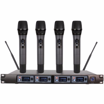 

Wireless Microphone System U4000F Professional Microphone 4 Channel UHF Dynamic Professional 4 Handheld Microphone Karaoke