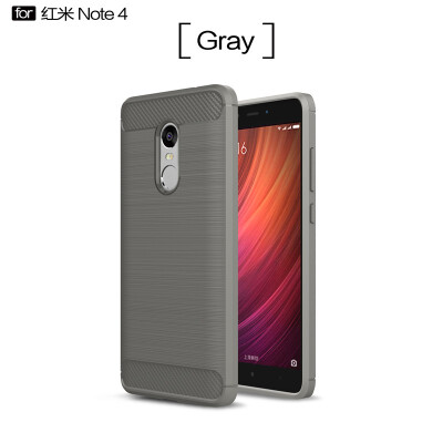 

For Xiaomi Redni Note 4 Carbon Fiber Phone Cases Soft TPU Anti-Knock Cover For Xiaomi Redmi Note 4X case