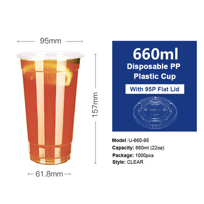 

Free Shipping 12oz-22oz Clear Plastic PP Cups with Dome & Flat Lids for Juice Tea Iced Coffee Bubble Boba Smoothie 1000pcs