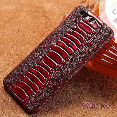

Genuine Leather Phone Case For Huawei Honor 9 Case Ostrich Foot Texture For P20 Pro Back Cover