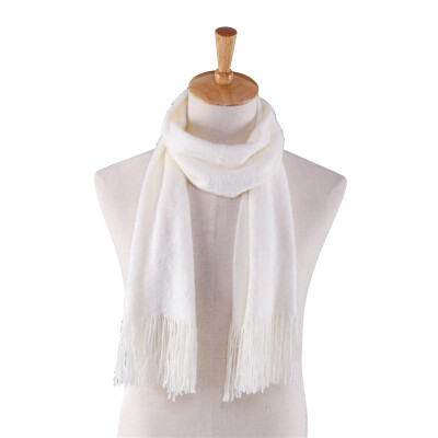 

Winter Warm White Long Soft Napping Scarf