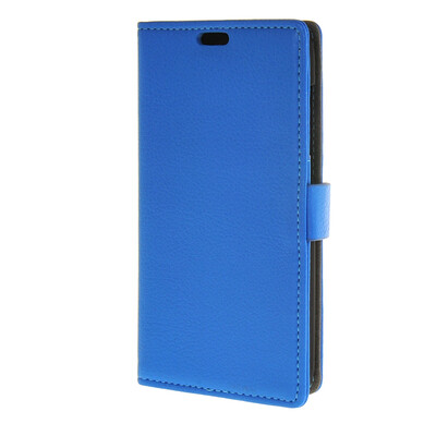 

MOONCASE Litch Skin Leather Card Slot Wallet Bracket Back чехол для Huawei Y625 Blue