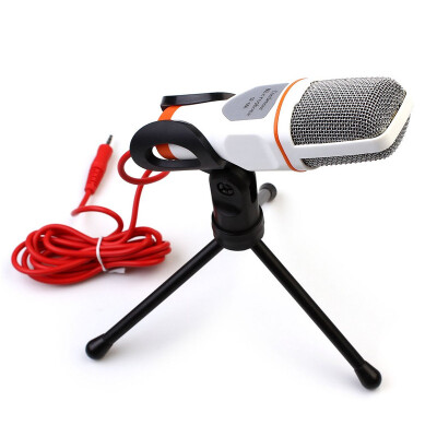 

FirstSeller White Professional Condenser Microphone Mic w/ Stand For PC Laptop Skype MSN Singing 85503