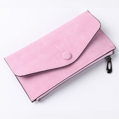 

New wallet long fashion frosted buckles large capacity purse creative purse wallet