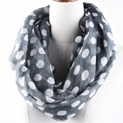 

Guttavalli New Arrival Fashion Women Dot Ring Scarves Small Print Dots Loop Shawl Female Round Soft Infinity Nice Chevron Scarf