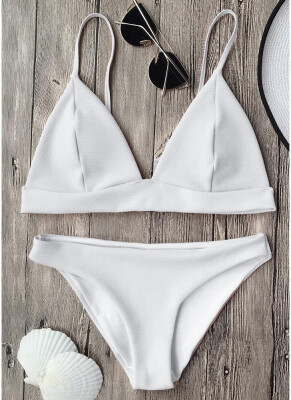 

2018 Solid Brazilian Push Up Padded Bikini Set