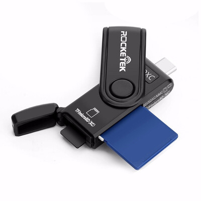 

Rocketek type c usb otg phone type-c multi 2 in 1 memory card reader adapter for SDTF micro SD pc computer laptop accessories