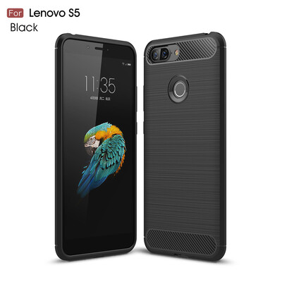 

Goowiiz Phone Case For Lenovo S5K8K8 Note Fashion Slim Carbon Fiber TPU Soft Silicone Prevent falling