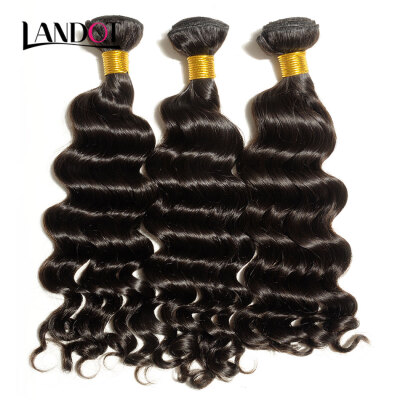 

Best 10A Raw Virgin Brazilian Hair Loose Deep Wave Unprocessed Human Hair Weave 3 Bundles Brazilian Loose Wavy Curly Natural Color