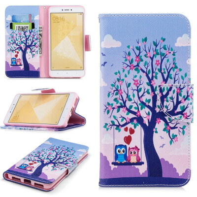 

BEFOSPEY Painting PU LeatherSoft TPU Card Slot Stand Wallet Case For Xiaomi Redmi Note 4 4X 55"2017