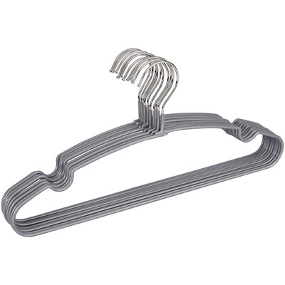 

Hundreds of grass garden thickened dip plastic drying rack non-slip groove design wet&dry adult children clothes support elegant gray 10 Pack