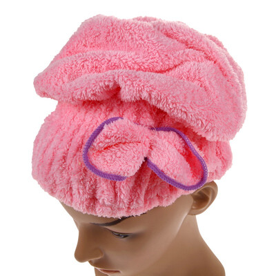 

Cntomlv hot sale Microfiber Solid Quickly Dry Hair Hat Women Girls Ladies Cap Bath Accessories Drying Towel Head Wrap Hat
