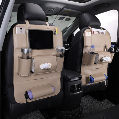 

Car Back Seat Bag Folding Table Organizer Bags Phone Pad Chair Storage Pocket Box Travel Stowing Tidying Automobile Accessories