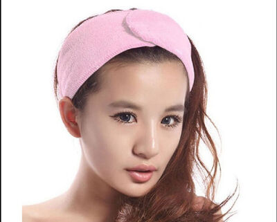 

New Spa Bath Shower Make Up Wash Face Cosmetic Headband Hair Band Pink