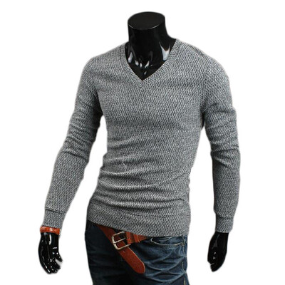 

Zogaa New Mens Knitwear Slim Long Sleeve V Collar