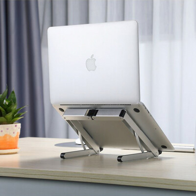 

Must be beautiful BUBM aluminum notebook stand Apple small new HP notebook stand desktop heightening bracket protection cervical vertebra DNJZ silver