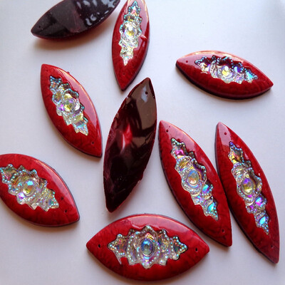 

Big gem stone 5020mm Navette horse eye shape Sew on resin crystal purple clear AB colour rhinestones flatback 2 holes 10pcs