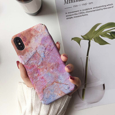 

Fashion simple marble series mobile phone case iPhone78 plus simple apple X all-inclusive mobile phone hard shell protective cove