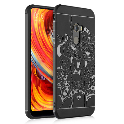 

Goowiiz Phone Case For Xiaomi Mix 2Mix 2s Carved Dragon Thin Matte soft Silicone Prevent falling