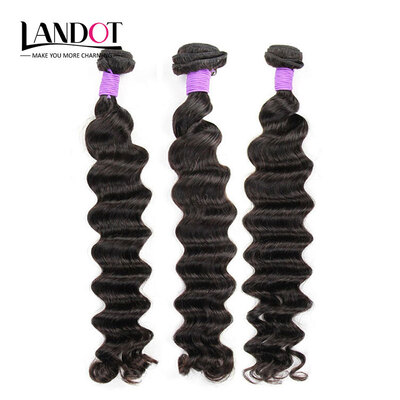 

8A Peruvian Loose Deep Wave Virgin Hair 100 Human Hair Weave 3 Bundles Peruvian Loose Wavy Curly Hair Extensions Natural Black 1B