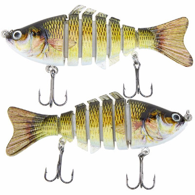 

Live Fishing Lures Lixada 10cm4" 155g Bionic Multi Jointed Fishing Lure SUN-FISH Lifelike Hard Bait