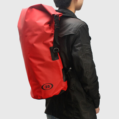 

30L Backpack Nylon Red Daypack Cylinder Waterproof Water Sports Fashion