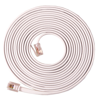 

Shanze SAMZHE DH-4015L 4-core multi-strand 6P4C pure copper telephone line voice jumper machine extension cable connection line telephone line with crystal head 15 meters