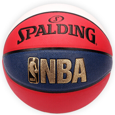

Spalding Spagnding 74-655Y classic red, white and blue color colorful basketball PU material 7 ball