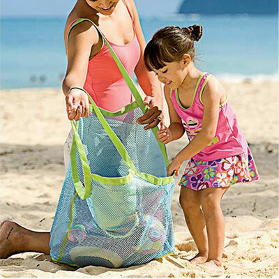

Portable Mesh Sand Away Bag Dredging Pouch Childrens Carrying Toys Beach Bag