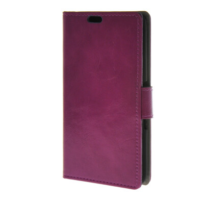 

MOONCASE Smooth PU Leather Flip Wallet Card Slot Bracket Back чехол для Sony Xperia E4 Purple