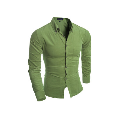 

Zogaa New Men Shirt Corduroy