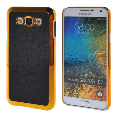 

MOONCASE Galsxy E7 Case Gold Chrome Scale films Style Hard Back Case Cover for Samsung Galsxy E7 Black