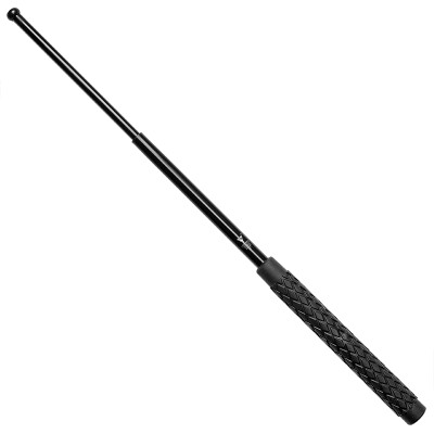 

The roof of the hole people anti-body weapons rejection stick body sticks sticks three sections of alloy steel explosion-proof stick performance stick outdoor military tools tools CM6002 rubber handle flat black 66CM