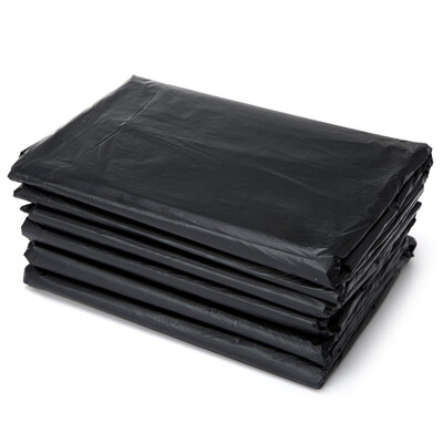 

Jingtang large commercial property office thickened flat mouth garbage bag 100110cm black 1 pack 50 pack