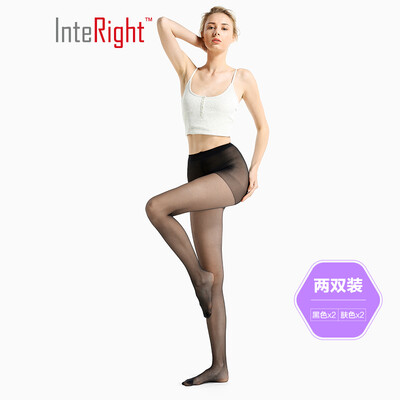 

INTERIGHT stockings female anti-hook odd circle wear-resistant stockings pantyhose 2 double boxed skin color