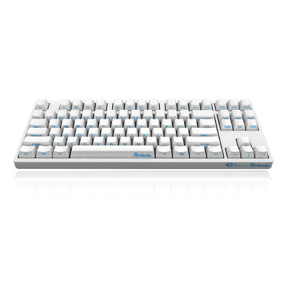 

AKKO Ducky Zero 3087 cherry shaft mechanical keyboard 87 key original cherry axis PBT side engraved white green axis game keyboard wired keyboard