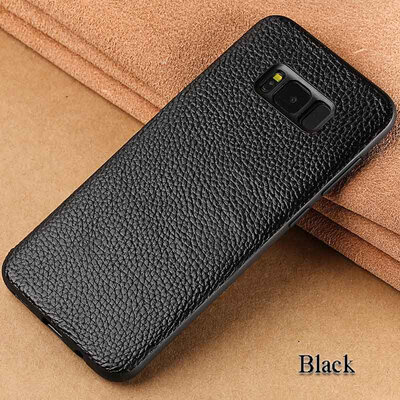

Genuine Leather Phone Case For Samsung S8 Case Litchi Texture Back Cover For Note 8 S7 edge Case