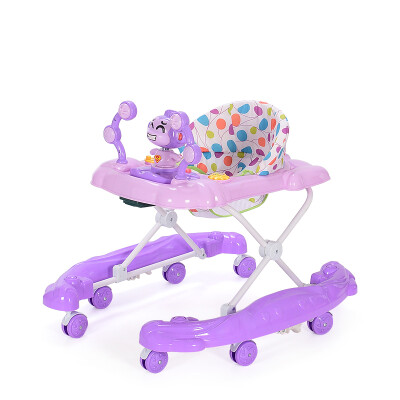 

Baby Walker with 8 Mute Rotating Wheels Anti Rollover Multi-functional Child Walker Seat Walking Aid Assistant First Step Car