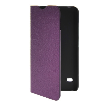 

MOONCASE Slim Leather Side Flip Wallet Card Slot Pouch with Kickstand Shell Back чехол для Huawei Ascend Y550 Purple