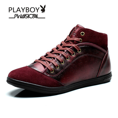 

PLAYBOY brandHigt-top winterKorean style sneakers with velvetRetro EnglandWarm cotton bootsMenshoes