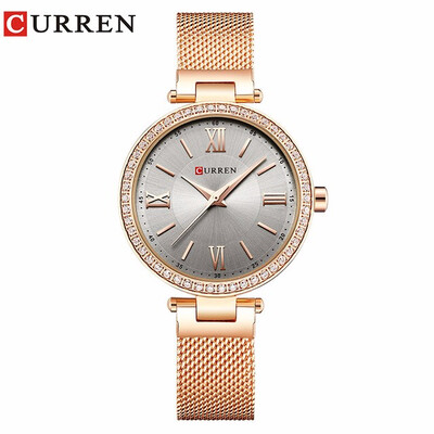 

CURREN 9011 Watch Women Casual Fashion Quartz Wristwatches Crystal Design Ladies Gift relogio feminino