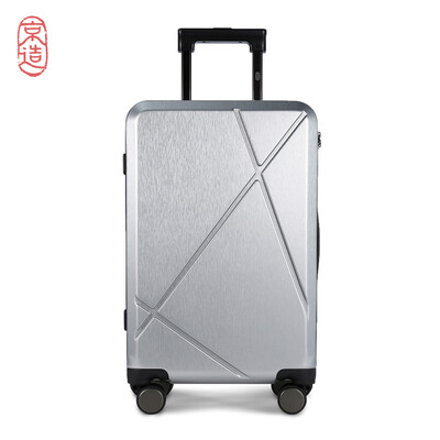 

JZAO luggage 24 inch unisex fashion casual business trolley case large capacity suitcase mute caster silver