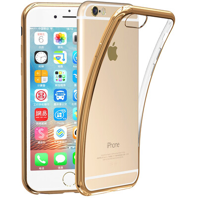 

BIAZE Apple 6 / 6s Plus phone case iPhone6 ​​/ 6s Plus protective cover plating TPU all-inclusive anti-drop transparent soft shell JK113- champagne gold