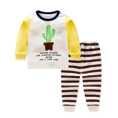 

2pcs Set Baby Underwear Clothing Sets Cartoon Casual clothes Baby Boy Girl Clothes suits toddler kids warm tracksuit