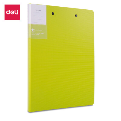 

Deli Ali A4 color folder long clip board clip Office folder grass green 5049