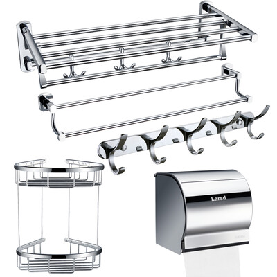 

Larsd 8089A05 bathroom hardware accessories set bathroom rack bathroom accessories towel rack towel rack rack clothes hook five-piece suit