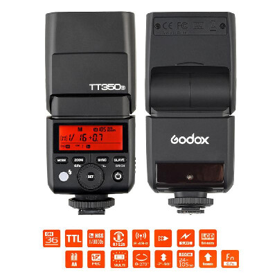 

Godox TT350S Mini Portable Speedlite 24G Wireless Master Slave 18000S HSS TTL Flash Speedlight for Sony A77II A7RII A7R A58 A9